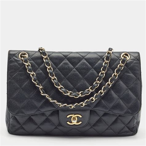 chanel caviar leather classic jumbo double flap bag|The Always Timeless Chanel Classic Flap Bag.